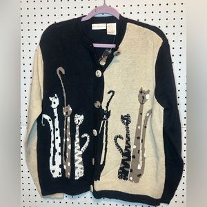Blair Boutique Cat Print Button up cardigan